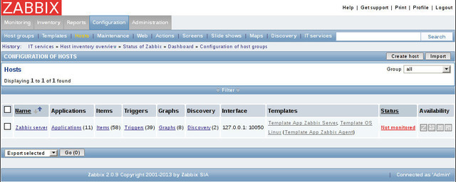 Configure -> Hosts